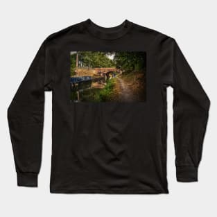 Towpath to Pewsey Bridge England Long Sleeve T-Shirt